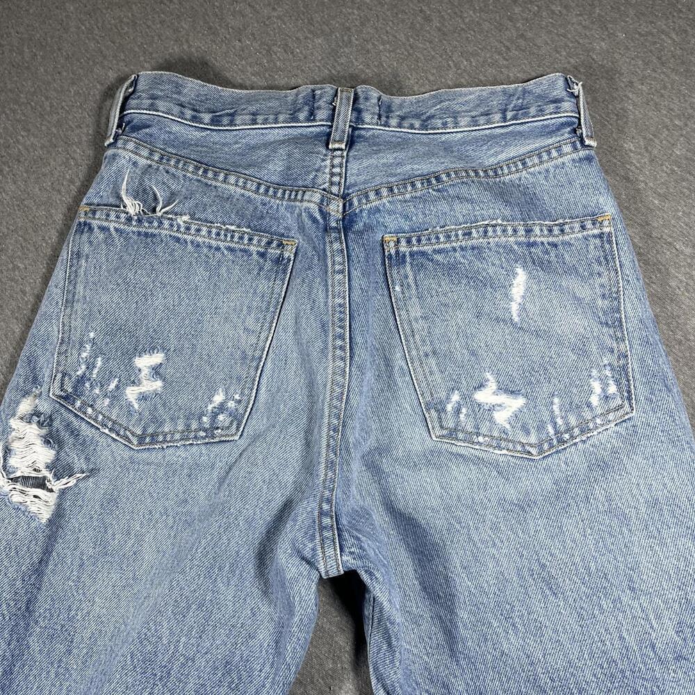 AGOLDE 90s Mid Rise Womens Size 23 LightWash Distressed cut#62170 style#A069C811 - Picture 7 of 9